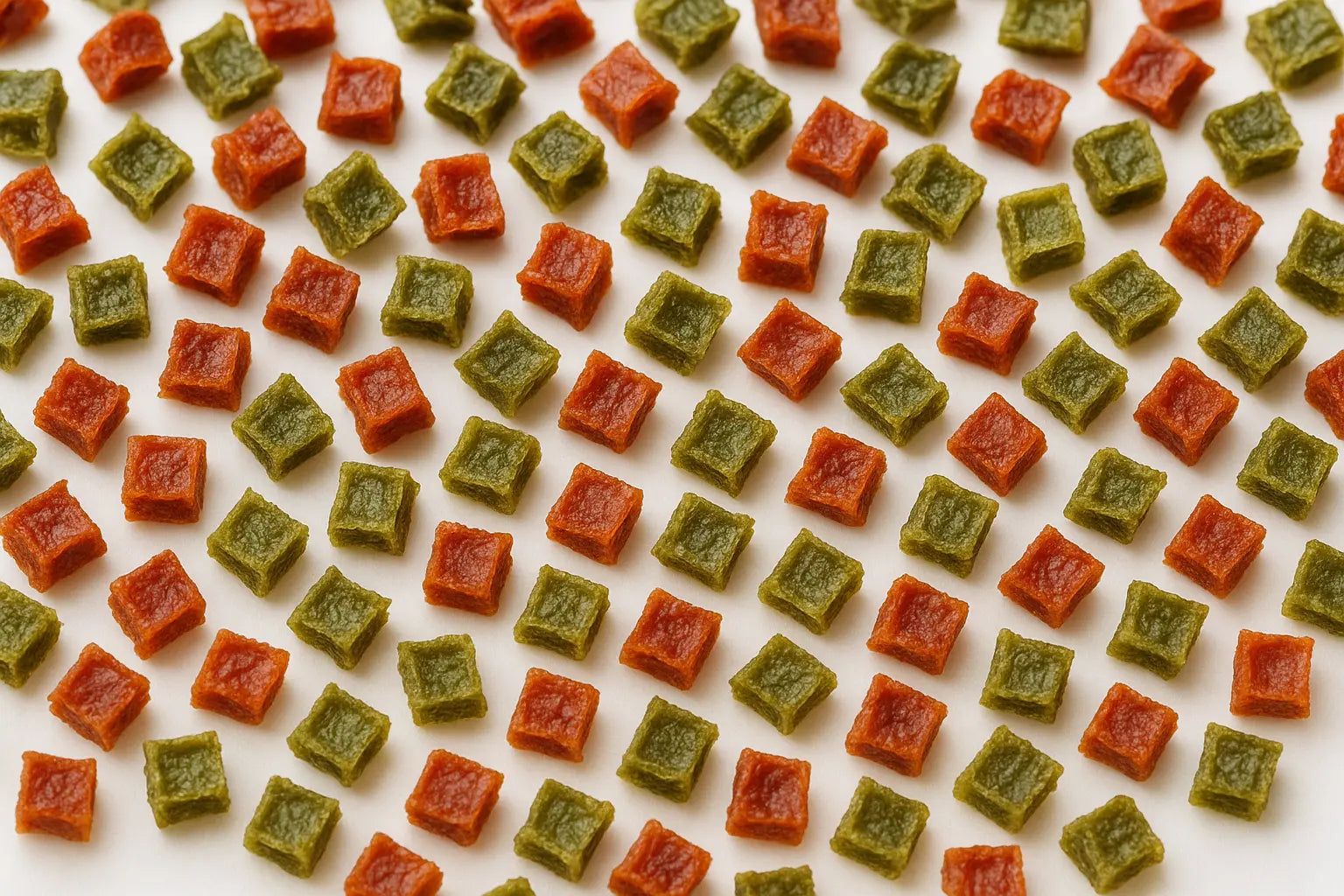 dried diced red and green bell peppers