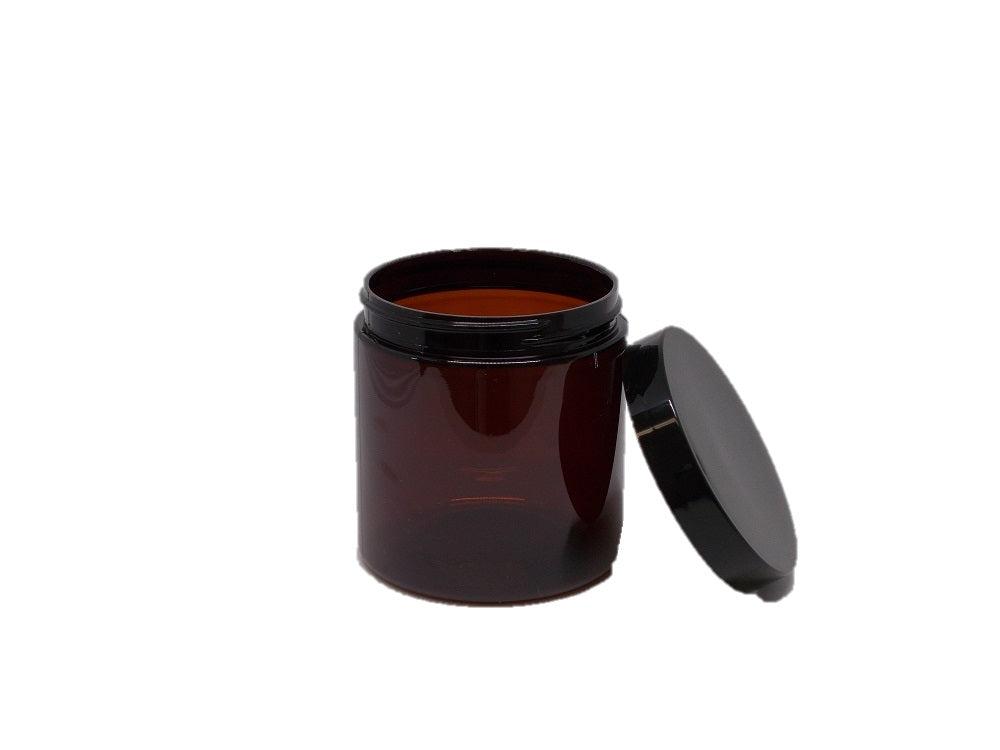 4 oz Jar with Lid (PET) Available in Amber 2 Pack
