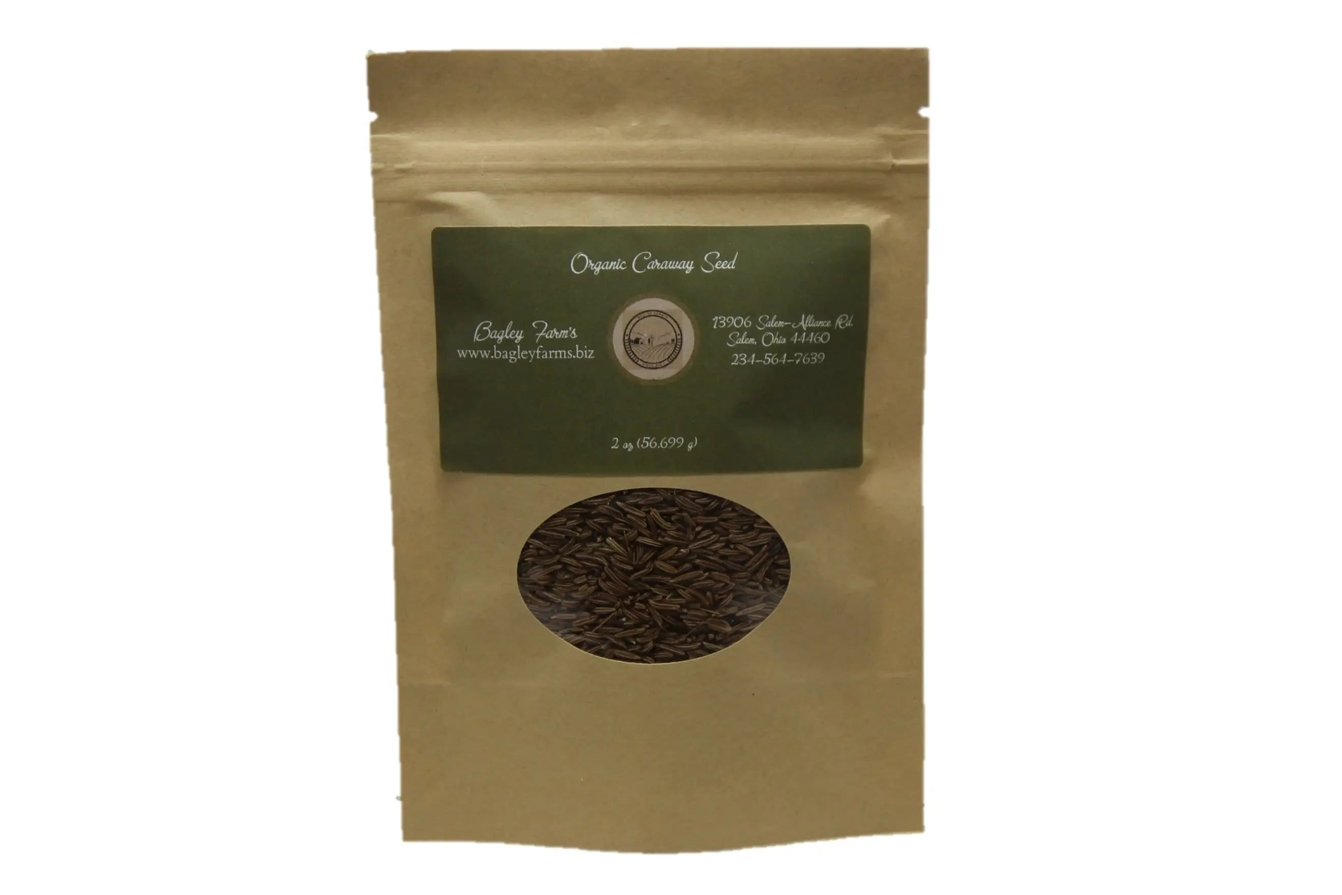 Bagley Farm's Organic Caraway Seeds 2 oz - Bagley Farm's
