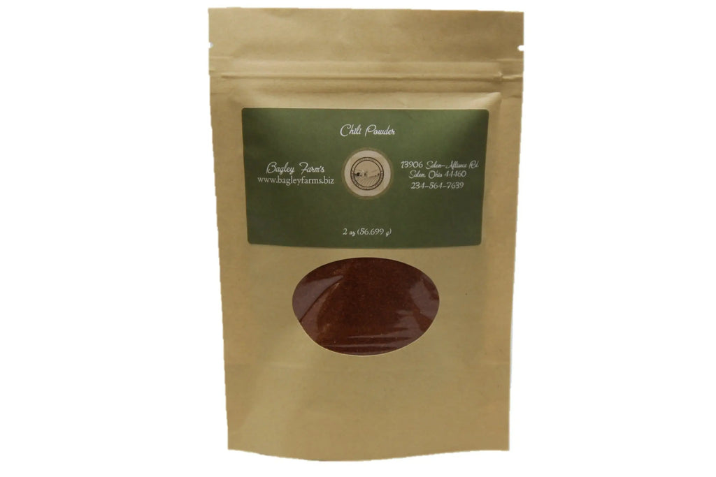 Bagley Farm's Organic Chili Powder, Salt Free  2 oz  Certified Organic - Bagley Farm's