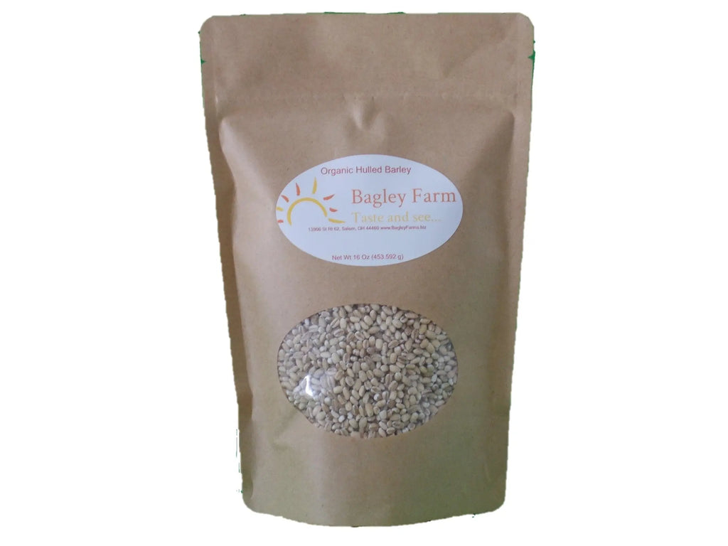 Bagley Farm's Organic Hulled Barley Certified Organic Whole Grain - Bagley Farm's