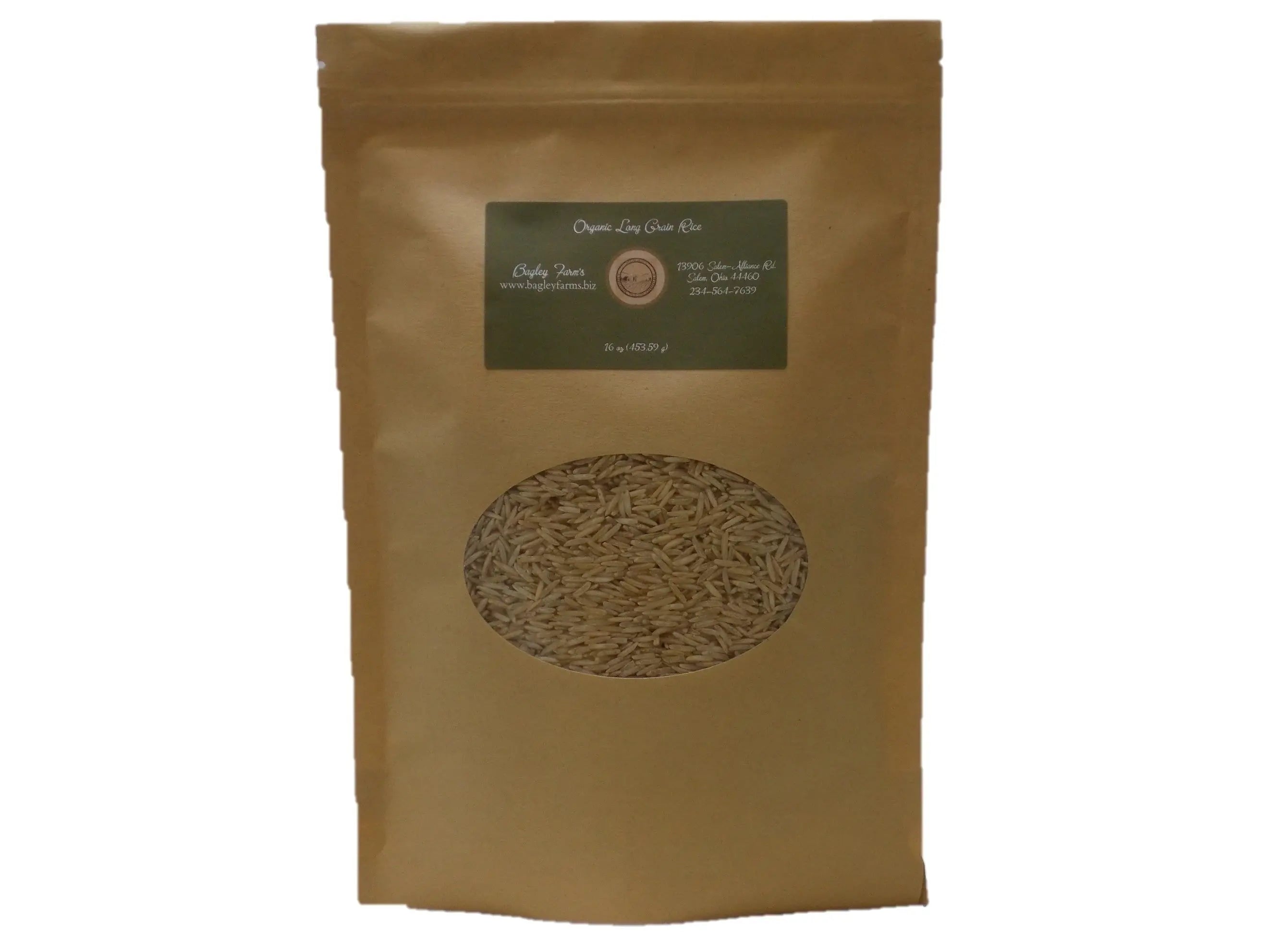 Bagley Farm's Organic Long Grain Brown Rice Certified Organic - Bagley Farm's