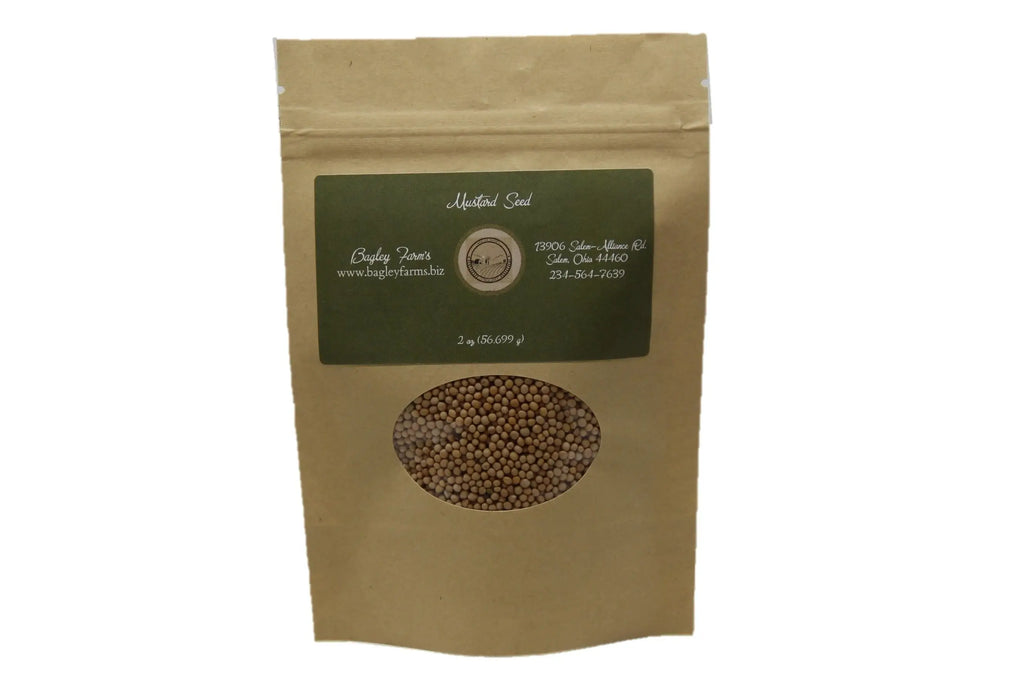 Bagley Farm's Organic Whole Yellow Mustard Seed 2 oz  Certified Organic - Bagley Farm's