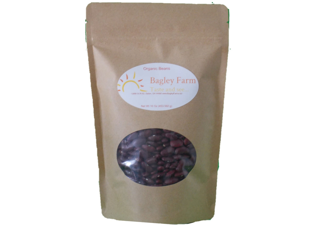 Bagley Farm's Organic Dark Red Kidney Beans  Certified Organic