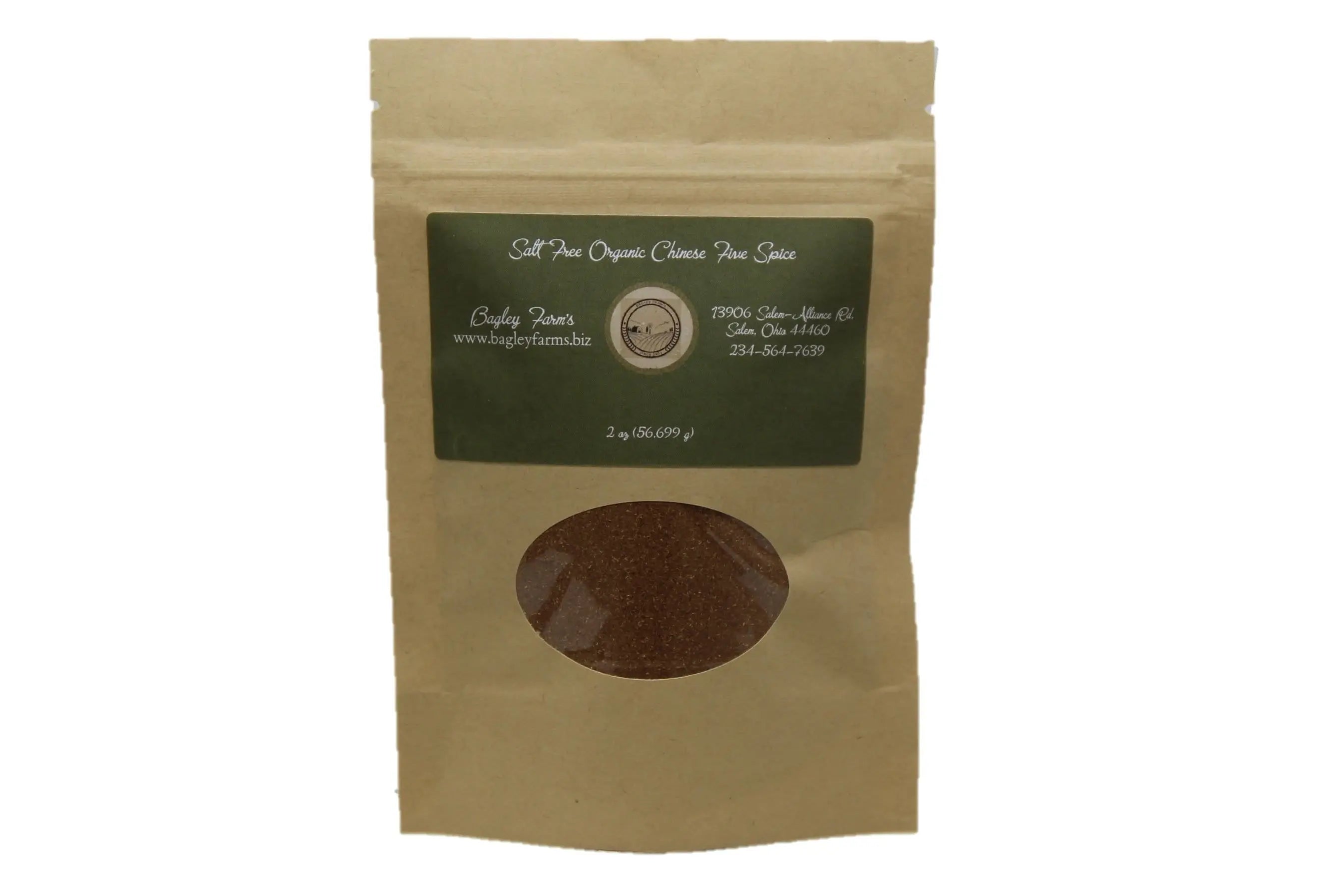 Organic Chinese Five Spice (Salt FREE) 2 oz - Bagley Farm's