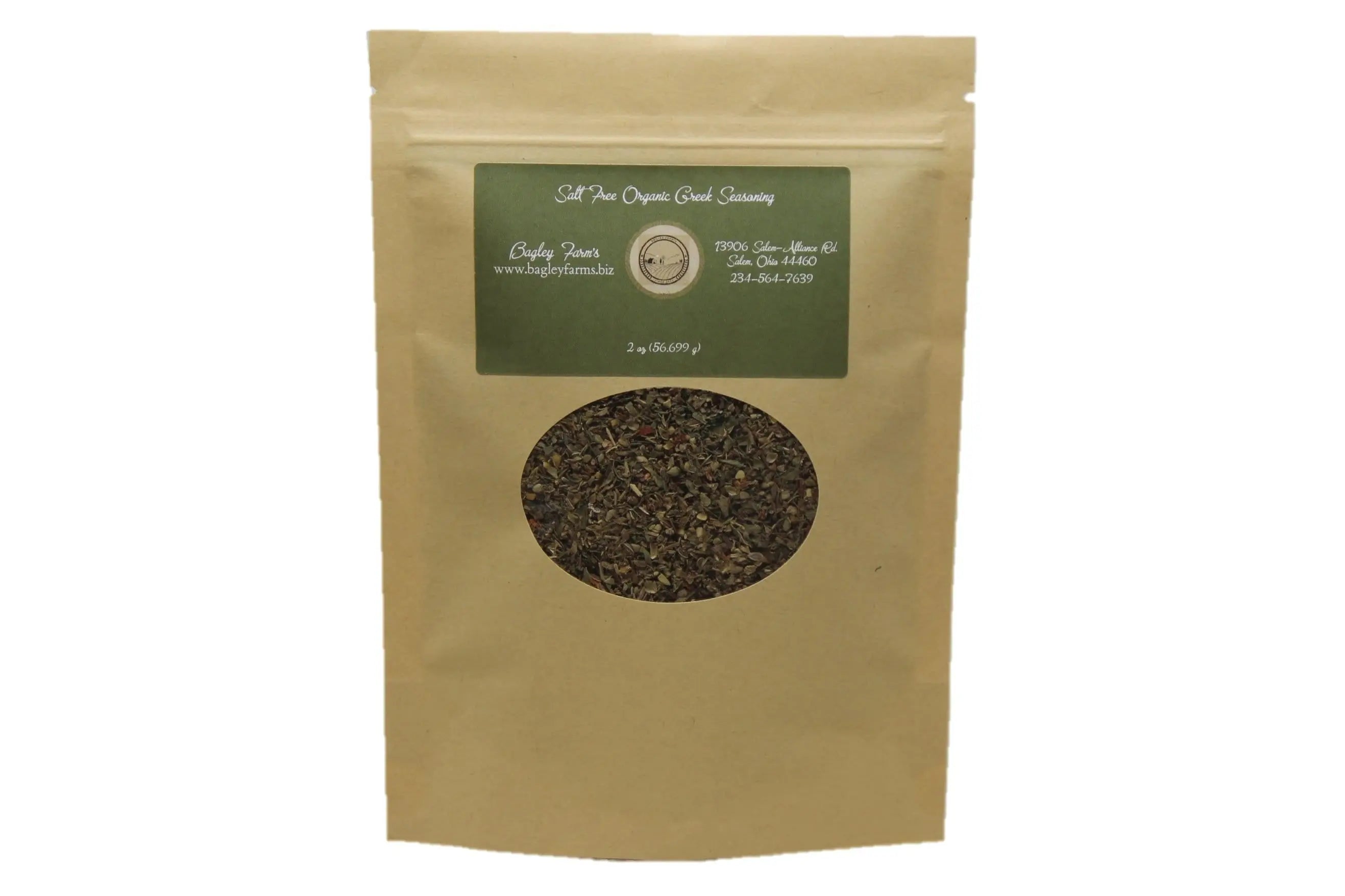 Organic Greek Seasoning (Salt Free) 1 oz - Bagley Farm's